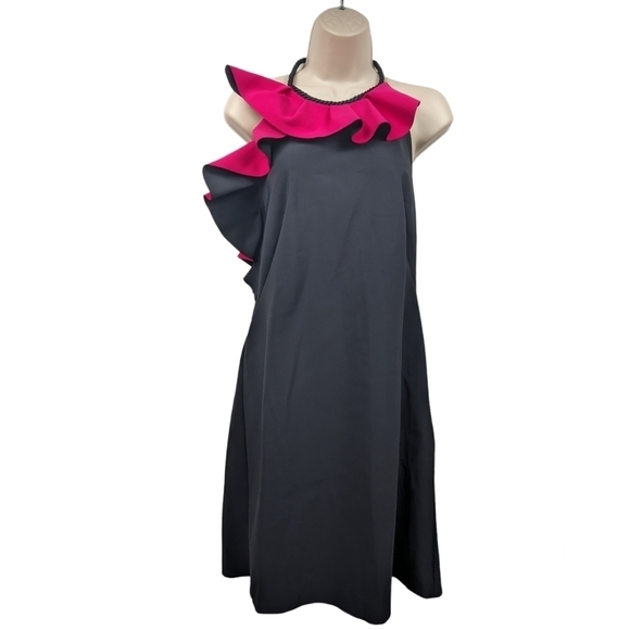 Philosophy di Lorenzo Serafini NWT Halter Ruffle Dress Sz 8 - Picture 1 of 11